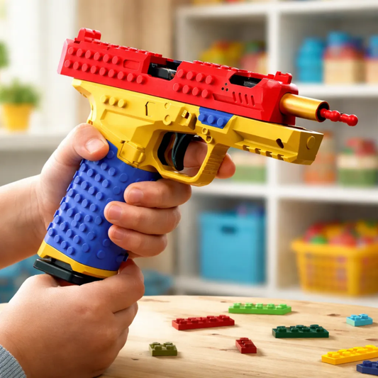 Pistola de Bloques para Construir y Disparar
