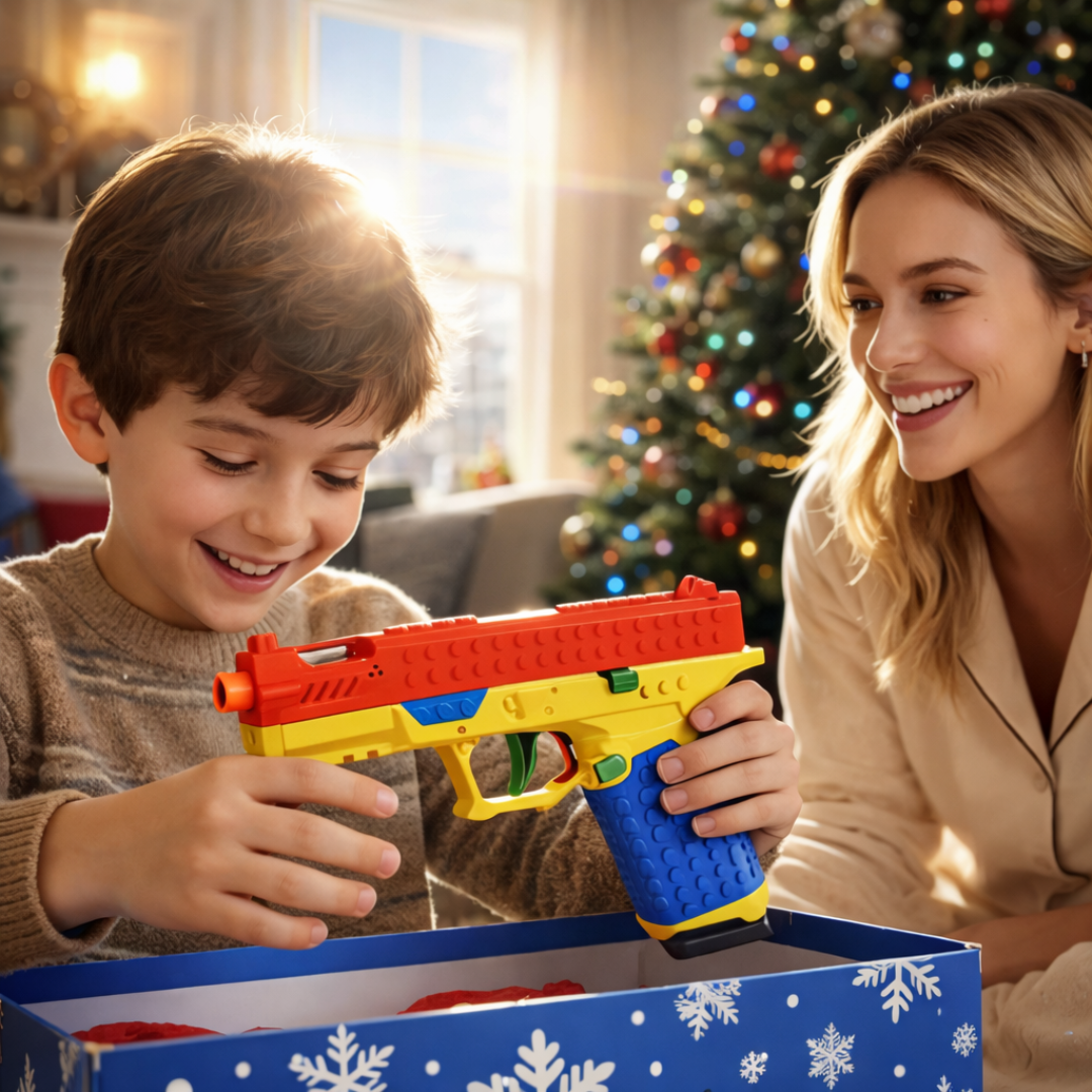 Pistola de Bloques para Construir y Disparar